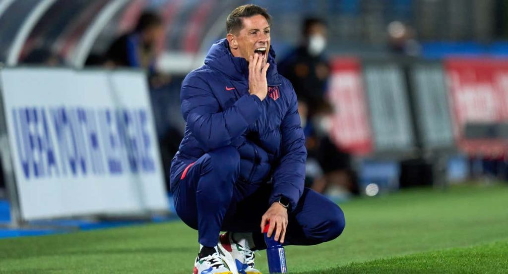 Fernando Torres, en un partido de la Youth League.