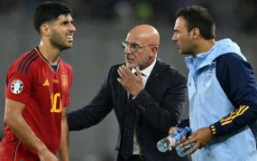 Asensio y De la Fuente, juntos, en uno de las últimas apariciones del balear en la Selección.