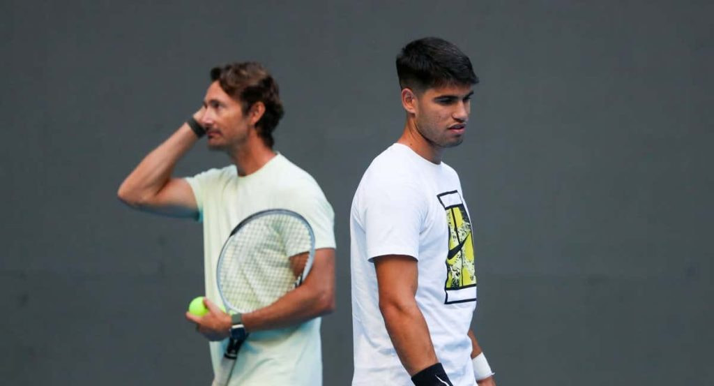 Juan Carlos Ferrero y Carlos Alcaraz, en una imagen de archivo.