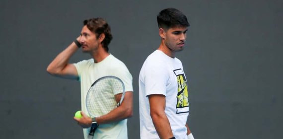 Juan Carlos Ferrero y Carlos Alcaraz, en una imagen de archivo.