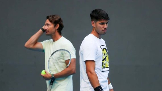 Juan Carlos Ferrero y Carlos Alcaraz, en una imagen de archivo.