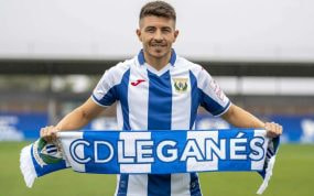 Francisco Portillo con la equipación del Leganés, último club con el que ha ascendido.