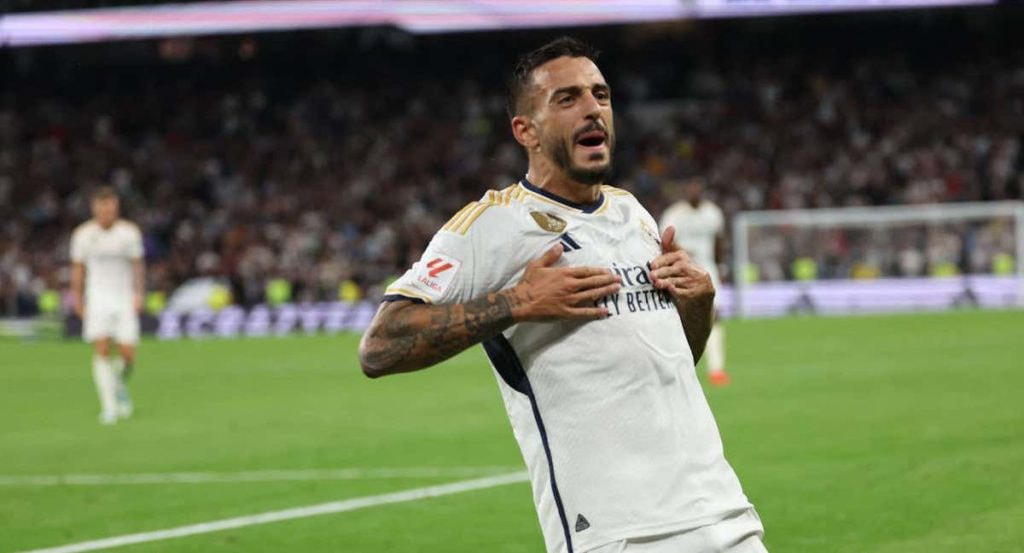 Joselu, con el Real Madrid.