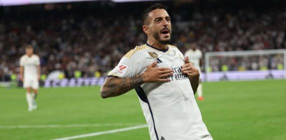 Joselu, con el Real Madrid.