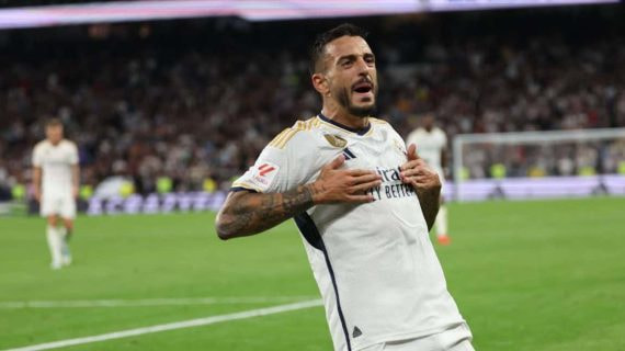 Joselu, con el Real Madrid.