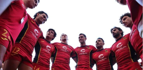 Leones 7s antes de salir a jugar.