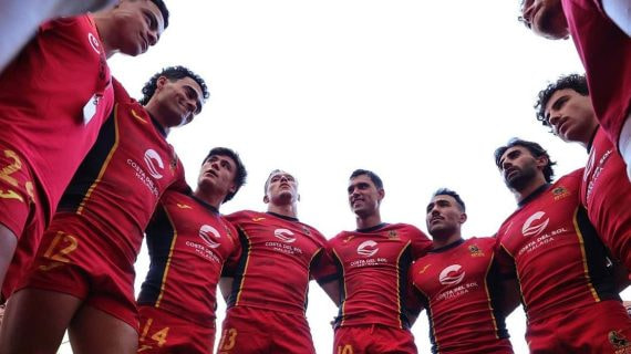Leones 7s antes de salir a jugar.