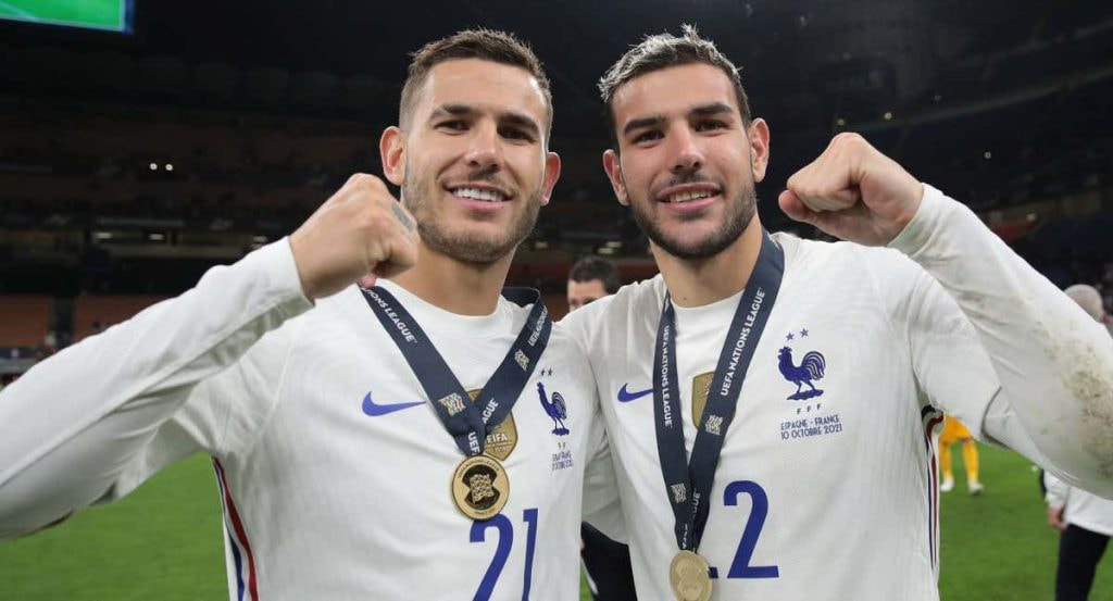 Los hermanos Hernández con la selección francesa.