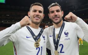 Los hermanos Hernández con la selección francesa.
