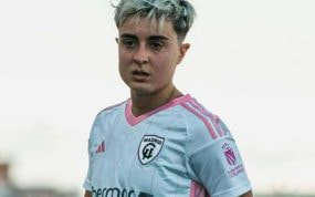 Lucía Pardo, durante un partido con el Madrid CFF el pasado curso.