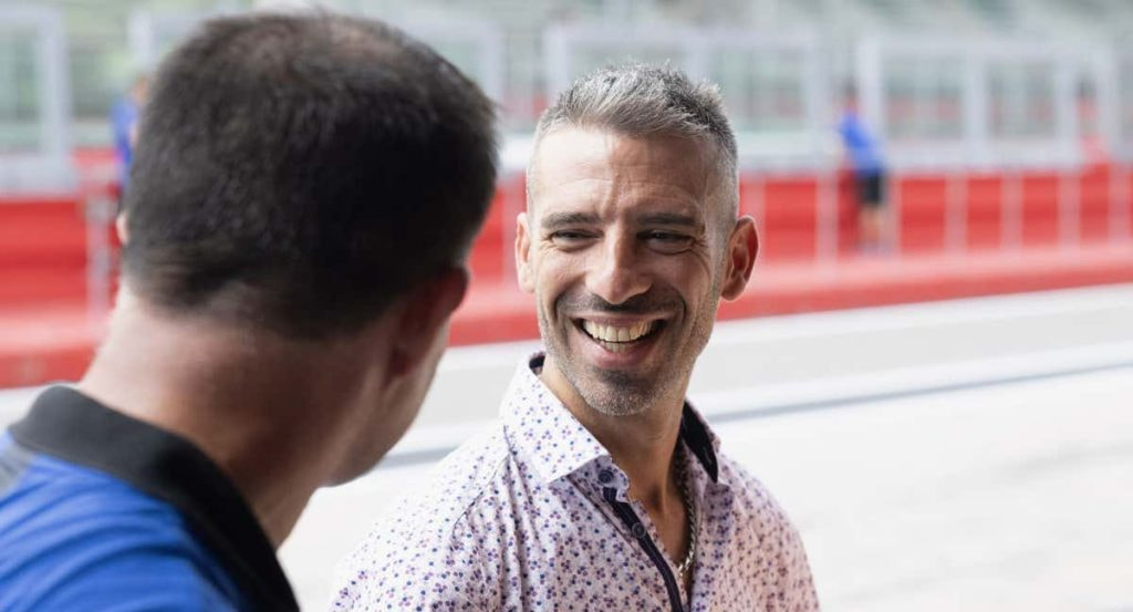 Marco Melandri en Imola, en una imagen de 2023.