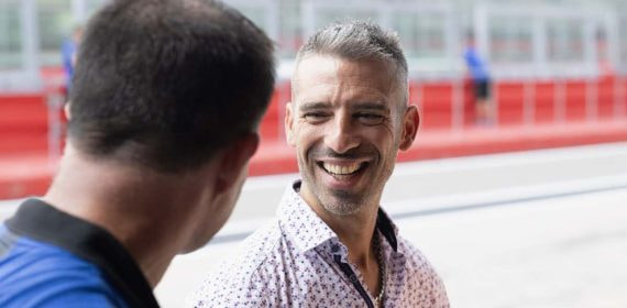 Marco Melandri en Imola, en una imagen de 2023.