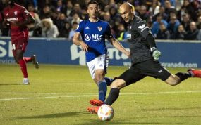 Marko Dmitrovic, durante un partido de Copa con el Sevilla.