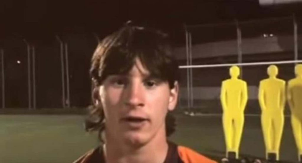 Leo Messi, en un anuncio con Nike en 2005.