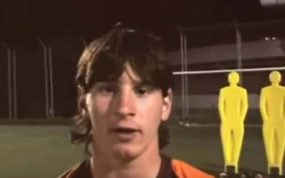 Leo Messi, en un anuncio con Nike en 2005.