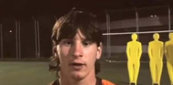 Leo Messi, en un anuncio con Nike en 2005.