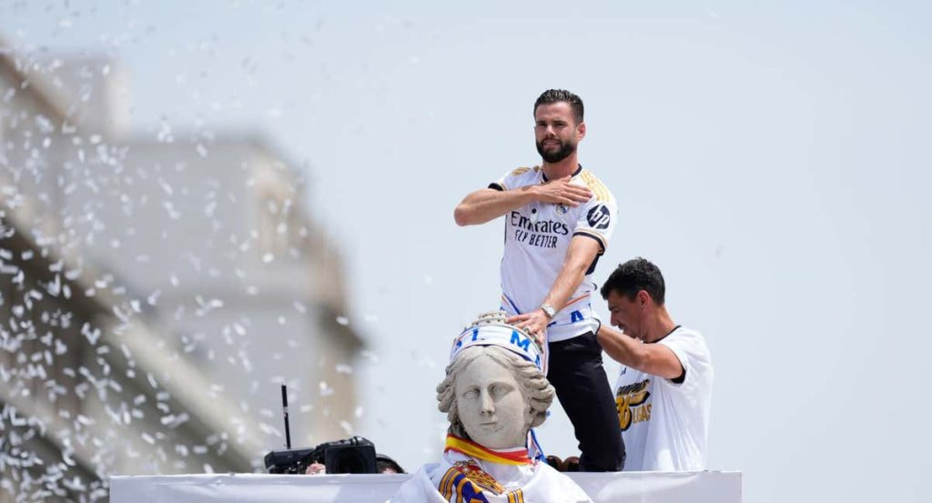 Nacho, en la celebración de LaLiga en Cibeles.