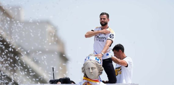 Nacho, en la celebración de LaLiga en Cibeles.