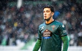 Nico Serrano, durante su etapa en el Racing de Ferrol.