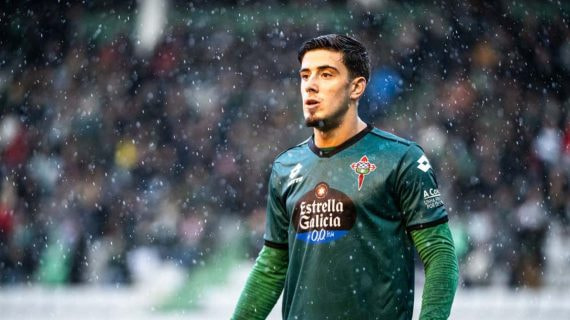 Nico Serrano, durante su etapa en el Racing de Ferrol.