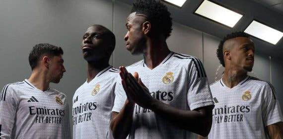 Anuncio oficial de la nueva camiseta del Real Madrid.