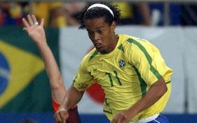Ronaldinho, durante un Brasil-Bélgica.