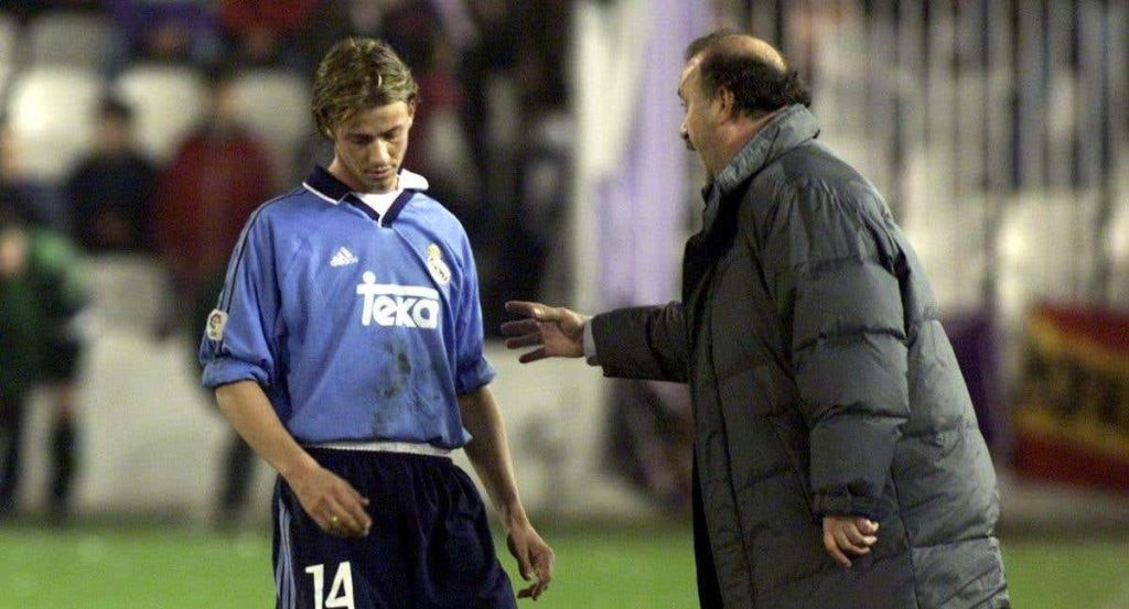Vicente del Bosque, junto a Guti.