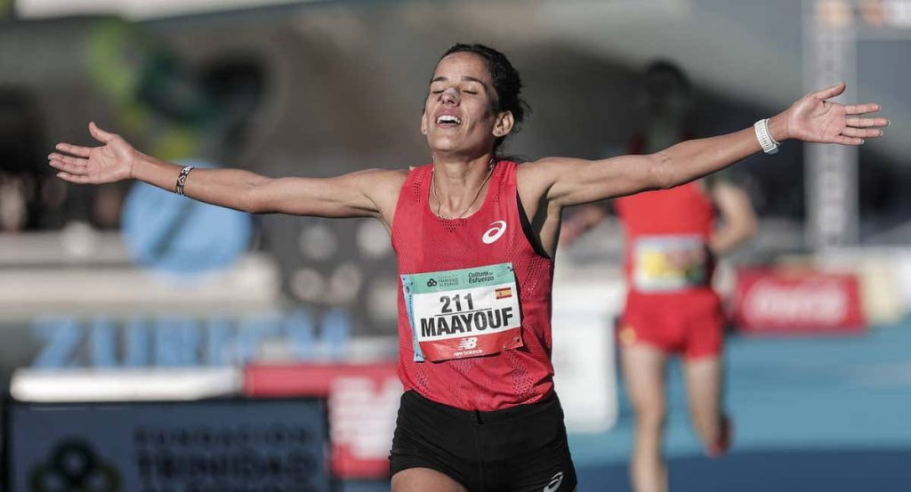 Maayouf , récord de España en el Maratón Valencia 2023.