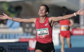 Maayouf , récord de España en el Maratón Valencia 2023.
