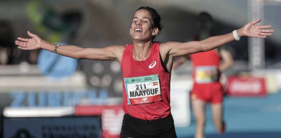Maayouf , récord de España en el Maratón Valencia 2023.