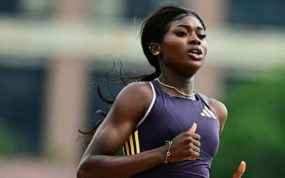 Favour Ofili en un entrenamiento.