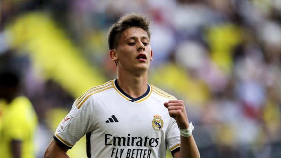 Arda Güler, con el Real Madrid.