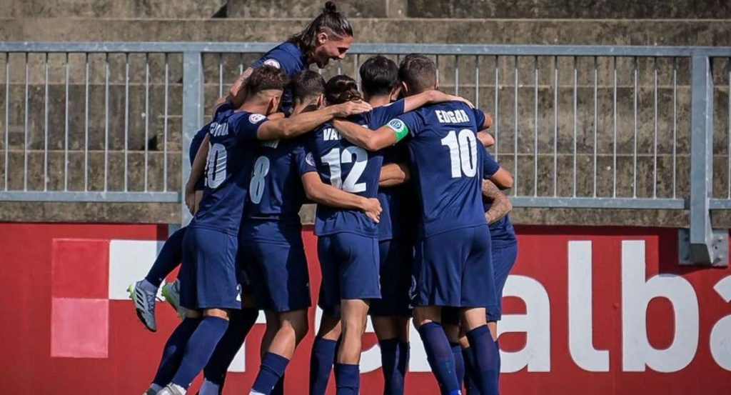 La plantilla del Badalona Futur en Vic durante un partido de esta temporada