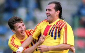 Gavril Balint, durante un partido de Rumanía.