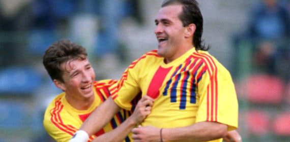 Gavril Balint, durante un partido de Rumanía.