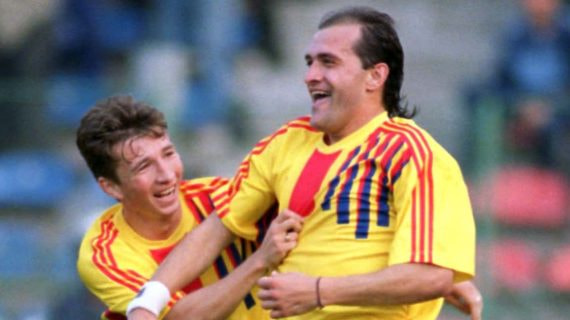 Gavril Balint, durante un partido de Rumanía.