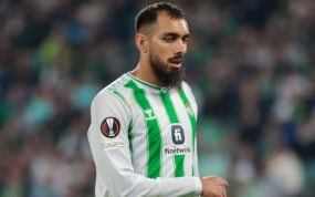 Borja Iglesias, en un partido con el Betis la pasada campaña.