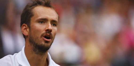 Daniil Medvedev, durante la semifinal de Wimbledon ante Carlos Alcaraz.