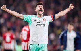 David García, en un partido con Osasuna.