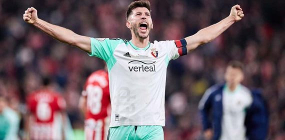 David García, en un partido con Osasuna.