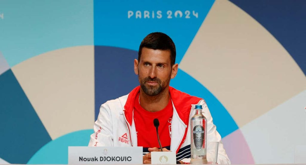 Novak Djokovic, durante una rueda de prensa previa a los JJOO de París.