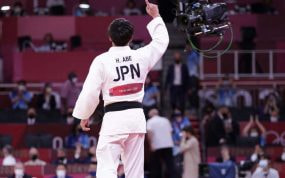 Competición de judo en los JJOO.