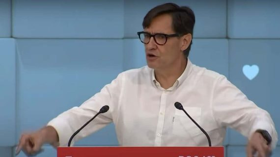 Salvador Illa, en su intervención este domingo en el Consejo Nacional del PSC.