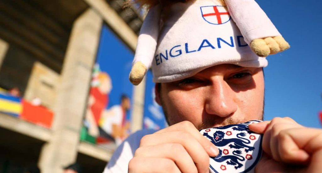 Aficionado inglés en la Eurocopa.
