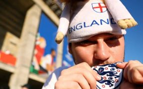 Aficionado inglés en la Eurocopa.