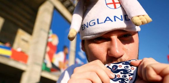 Aficionado inglés en la Eurocopa.