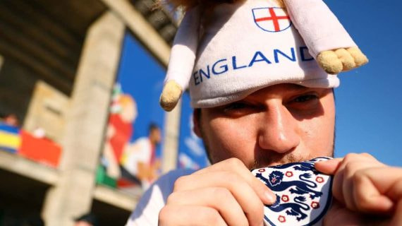 Aficionado inglés en la Eurocopa.