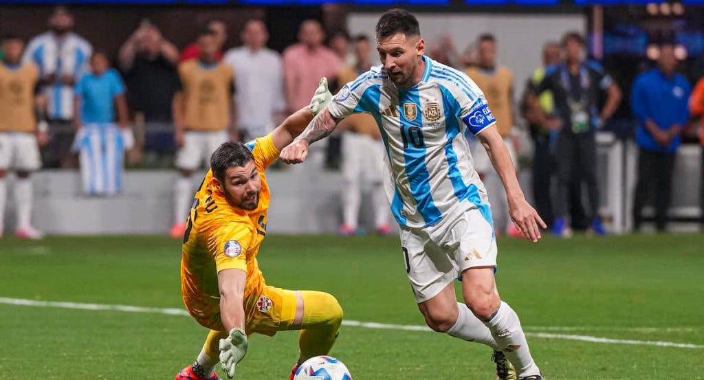 Leo Messi durante un parido de la Copa América con Argentina.