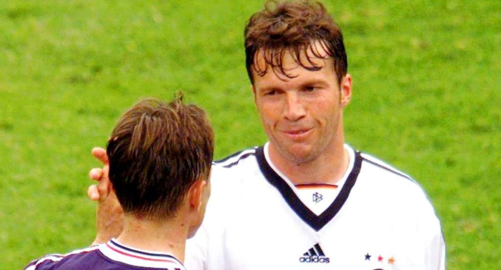 Lothar Matthaus, durante un partido con la selección alemana.