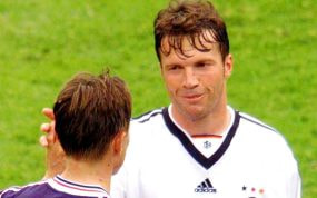 Lothar Matthaus, durante un partido con la selección alemana.